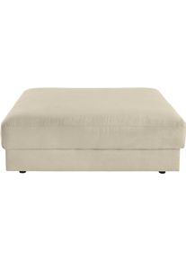 Sofa-Mittelelement Home Affaire "Bloomfield Mega Hocker in 2 Gr&ouml;&szlig;en", beige, B:109cm H:43cm T:114cm, 92% Polyester 8% Nylon, Polsterelemente, Sofa-Mittelelement, passende Erweiterung zur Serie "Bloomfield", als Mittelelement passend