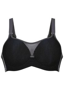 Sport-BH Anita "Sport BH mit B&uuml;gel performance wireX", Damen, Gr. 80, Cup E, schwarz (schwarz, anthrazit), Stoff, Obermaterial: 55% Polyamid PA. 23% Polyester PES. 22% Elasthan EL., BHs Sport-BH