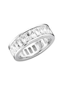 Silberring "Ring mit wei&szlig;en Zirkonia, Silber 925" Gr. 54, wei&szlig;, Giorgio Martello MILANO, Fingerringe, Damen, 54, Silber 925 (Sterlingsilber), Silberring