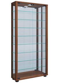 Vitrine Lumo ca. 59x115x18 cm Nussbaum