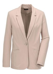 Jackenblazer GOLDNER "Damenblazer mit Reverskragen und Paspeltaschen", Damen, Gr. 40, gr&uuml;n (kiesel), Obermaterial: 48% Polyamid PA. 40% Viskose CV. 12% Elasthan EL., Gerade, Blazer Jackenblazer, mit formgebenden Teilungsn&auml;hte