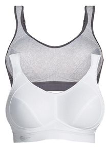 Sport-BH Anita "Sport BH extreme control", Damen, Gr. 70, Cup H, bunt (wei&szlig; erdgrau), Stoff, Obermaterial: 76% Polyester PES. 19% Polyamid PA. 5% Elasthan EL., BHs Sport-BH