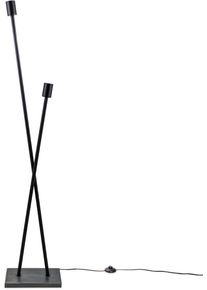 Paco Home Stehlampe "IKS", schwarz, 2, H: 127cm, Leuchten, Stehlampe LED Lampe Wohnzimmer Vintage Retro Industrial Design E27, Stehlampe