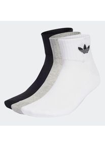 Sportsocken adidas originals "MIDCUT CREW SOCKEN, 3 PAAR", Herren, Gr. L (43/45), wei&szlig;, medium grau heather, schwarz, Obermaterial: 65% Baumwolle, 32% Polyester, 2% Elasthan, 1% Polyamid, Socken Sportsocken