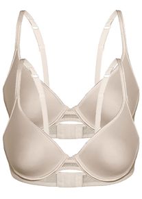 Sassa Mode T-Shirt-BH SASSA "2er Pack Spacer BH mit B&uuml;gel FLEXICUP", Damen, Gr. 70, Cup C, beige (beige beige), Obermaterial: 90% Polyester PES. 10% Elasthan EL., BHs T-Shirt-BH