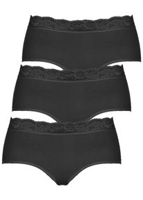 H&uuml;ftslip Nina von C. "3er Pack Damen H&uuml;ftslip Slipboutique", Damen, Gr. 36, schwarz, Obermaterial: 93% Baumwolle CO. 7% Elasthan EL., Unterhosen H&uuml;ftslip