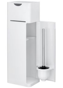 WC-Garnitur Wenko "Imon", wei&szlig;, B:20cm H:58,5cm L:15cm, Kunststoff, Reinigungsb&uuml;rsten, WC-Garnitur, Stand WC-Garnitur, Topseller