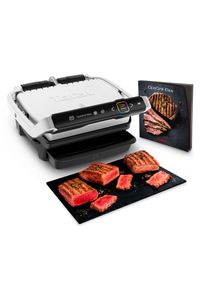 Kontaktgrill Tefal "GC750D OptiGrill Elite", schwarz (edelstahlfarben, schwarz), B:36,3cm H:18cm T:34,1cm, Kontaktgrill_Standgrill_Tischgrill_Teppanyakigrill, Kontaktgrill, 12 Programme, intuitiver Sensor, Grillboost-Funktion, Rezeptbuch App