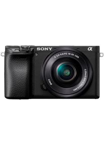 Sony Kompaktkamera "Alpha 6400 + 16-50mm Objektiv", schwarz, B:12cm H:6,69cm T:5,97cm, Fotokameras, Kompaktkamera