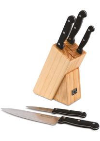 CS SOLINGEN Messerblock CARL SCHMIDT SOHN "Star", schwarz (schwarz, natur), Messerbl&ouml;cke, Messerblock, Holz/Edelstahl/Kunststoff