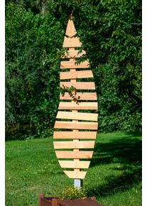 Rankhilfe Dobar "Gro&szlig;es Design-Rankger&uuml;st "Bambus", natur, B:49cm H:197cm T:6cm, Massivholz, Metall, Rankhilfen, Rankhilfe, 49 x 6 x 197 cm (L x B x H)