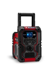 Baustellenradio Einhell "TE-CR 18 Li DAB+/FM/BT - Solo", rot (rot, schwarz), B:24,5cm H:26,8cm T:17,6cm, Radios, Baustellenradio, ohne Akku