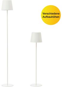 LED Au&szlig;en-Stehlampe Brilliant "Kaami - mobile LED Au&szlig;en Stehlampe", wei&szlig;, H:129cm &Oslash;:18cm, Leuchten, LED Au&szlig;en-Stehlampe, Akkubetrieben, 129 cm, 350 lm, 3000 K, 3-Stufen dimmbar, Metall