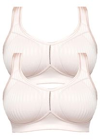 B&uuml;gelloser BH SuSa "2er Pack Entlastungs BH Cremona", Damen, Gr. 80, Cup G, beige (nude nude), Obermaterial: 76% Polyamid PA. 24% Elasthan EL., BHs B&uuml;gelloser BH