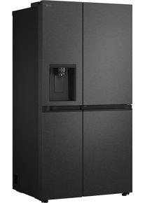 LG Side-by-Side "GSJC40EPPE", Energieeffizienz: E, silber (essence matte schwarz), B:91,3cm H:179cm T:73,5cm, K&uuml;hlschr&auml;nke, Side-by-Side