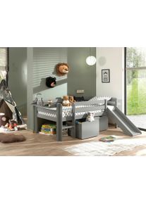 Vipack Spielbett Pino Grau mit Stauraum