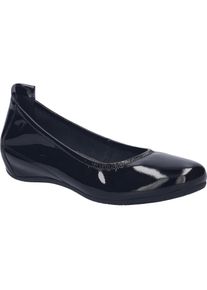 Ballerina Josef Seibel "Florina 05, black-black", Damen, Gr. 42, schwarz (schwarz, schwarz), Obermaterial: 100% Rindsleder Leather cow., Schuhe Ballerina