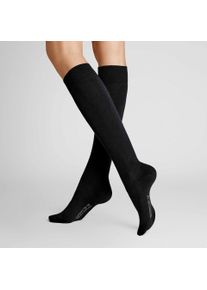 Kniestr&uuml;mpfe Hudson "Kniestrumpf Relax Woolmix Clima", Herren, Gr. 39-42, schwarz (schwarz 0005), Obermaterial: 53% Baumwolle CO. 42% Schurwolle WV. 4% Polyamid PA. 1% Elasthan EL., Socken Kniestr&uuml;mpfe