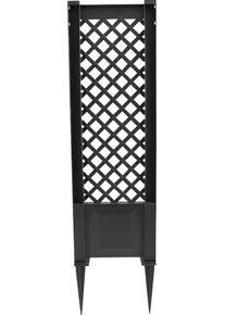 Spalier KHW, grau (anthrazit), B:43cm H:140cm T:6cm, Kunststoff, Rankhilfen, Spalier, BxTxH: 43x6x140 cm, anthrazit