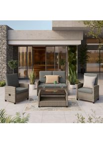 Gartenset Hannah Grau, 4-teilig