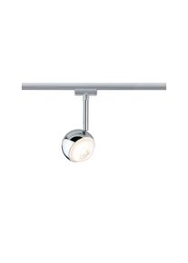 Paulmann Schienensystem-Leuchten "URail Schienenspot Capsule II 439lm 6,3W 2700K 230V Chrom matt, 6W", silber (chromfarben, chromfarben), 1, H: 21cm, 1 Stk., Leuchten, dimmbar, Einzelspot, Schienensystem-Leuchten