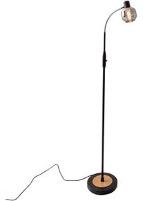 N&auml;ve N&Auml;VE Stehlampe "Fumoso", schwarz, 1, &Oslash; 10cm H: 148cm, Leuchten, Glasschirm dunkel get&ouml;nt (rauchoptik) 1xE14 Kippschalter schwarz, Stehlampe