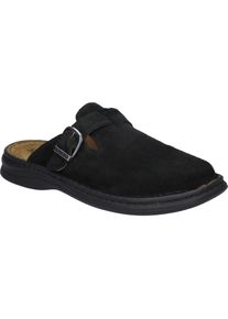 Clog Josef Seibel "Madrid, schwarz", Herren, Gr. 50, schwarz, Obermaterial: 100% Rindsleder Leather cow., Schuhe Clog