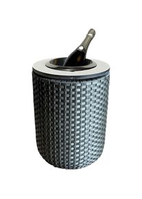 Beistelltisch COOTAB COOLER TABLE "4-in-1 Loungetisch mit Edelstahl-K&uuml;hler London 50 cm", bunt (anthrazit, champagner), B:34cm H:50cm T:34cm, Tische, Beistelltisch, Wetterfest, Pflegeleicht, Hitzebest&auml;ndig, Verstellbare F&uuml;&szlig;e