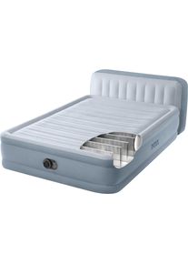 Luftbett Intex "DuraBeam Plush Headboard" Queen", grau (grau, blau), Luftbetten, B/H/L: 152cm x 86cm x 236cm, Polyester, Vinyl, Luftbett, mit integriertem Kopfteil, B:152cm H:86cm L:236cm