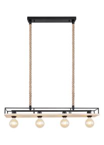 Globo H&auml;ngeleuchte 15458-4H in Braun/Schwarz max. 60 Watt