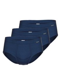 Slip Ammann "Slip Jeans Slip 3P 3er Pack", Herren, Gr. L, blau (dunkelblau), Obermaterial: 75% Baumwolle CO. 25% Polyester PES., Unterhosen Slip