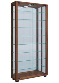 H&auml;ngevitrine Vitrosa ca. 59x114x18 cm Nussbaumfarb.