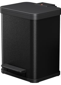M&uuml;lleimer Hailo "&Ouml;ko uno Plus M", schwarz, B:32cm H:43cm T:33cm, Metall, M&uuml;lleimer, M&uuml;lleimer, 17 Liter, Stahlblech, Kunststoff Inneneimer, Made in Germany