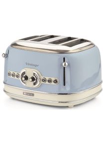 Ariete Toaster "Vintage", blau, B:31,9cm H:28,9cm T:20,5cm, Toaster, blau, Toaster