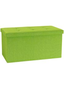 Sitztruhe Vcm "Stoff Sitztruhe Sitzbank Aufbewahrungsbox Boxas", gr&uuml;n, B:76cm T:38cm, Obermaterial: 100% Textilmaterial TEXMAT., Sitzb&auml;nke, Sitztruhe