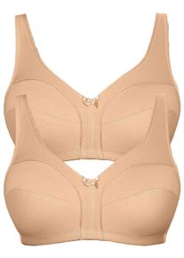 Soft-BH Viania "2er Pack Baumwoll Soft BH Basic", Damen, Gr. 110, Cup B, beige (makeup makeup), Obermaterial: 100% Baumwolle CO., BHs Soft-BH