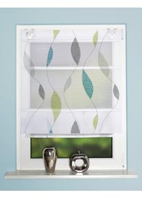 Magnetrollo Home Wohnideen "PAOLO", blau, gr&uuml;n, B:100cm H:130cm, Obermaterial: 100% Polyester, Raffrollos, Magnetrollo, digital bedruckt