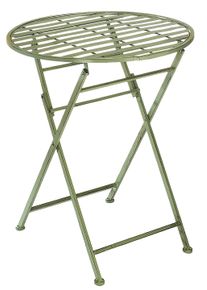 Beistelltisch Locker "Tisch aus Metall antique green 60cm", gr&uuml;n, B:60cm H:72cm T:60cm, Tische, Beistelltisch