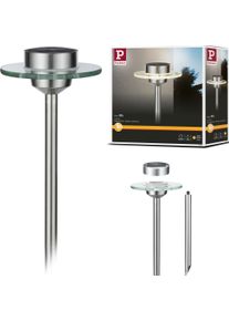 LED Gartenleuchte Paulmann "Solarspie&szlig; Ufo IP44 LED 1x0,2W Edelstahl/Klar Edelstahl/Glas", silber (edelstahlfarben), H:55cm L:15cm, Leuchten, LED Gartenleuchte, LED-Modul