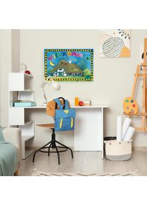 Leinwandbild LUCKYLINDE "Der kleine Tiger und der kleine B&auml;r - Willkommen", bunt (farbe bild(er): bunt), B:60cm H:40cm T:2cm, Canvas, Holzrahmen, Bilder, Leinwandbild, Exklusive JANOSCH Kindermotive