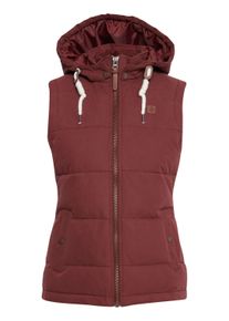 Kurzweste oxmo "Kurzweste OXAlita", Damen, Gr. M, rot (wine rot), Obermaterial: 70% Baumwolle CO. 30% Nylon NY., Westen Kurzweste