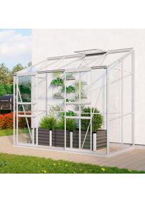 Anlehngew&auml;chshaus Vitavia "Styx 3300", silber (silberfarben), B:128cm T:254cm, Gew&auml;chsh&auml;user, Anlehngew&auml;chshaus