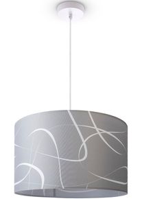 Paco Home Pendelleuchte "Hugo Tribal", wei&szlig; (grau), &Oslash; 45,5cm H: 180,5cm, Leuchten, Pendelleuchte Esszimmer Vintage Wohnzimmerlampe Modern Retro, Pendelleuchte