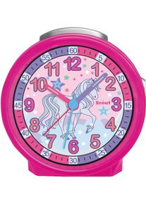 Quarzwecker Scout "Pferdewecker, Friends, 280001046", pink, Wecker, Quarzwecker, Kinderwecker, Geschenkidee, Kinderzimmer,Schulanfang, Pferd,Lernwecker