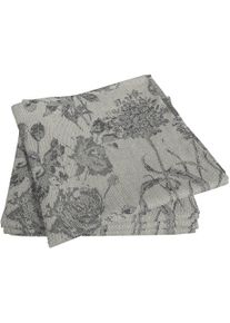 Stoffserviette Adam "Flower Cuve&eacute; Light" Gr. 1, schwarz, B:30cm L:30cm, Obermaterial: 100% Baumwolle, Servietten, Stoffserviette