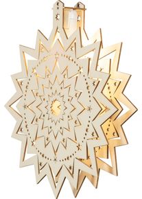 LED Fensterbild SAICO ORIGINAL "Eisstern, inkl. LED-Leuchtmittel, warmwei&szlig;", natur, B:30cm H:32,5cm T:4,5cm, Leuchten, LED Fensterbild, BxHxT: 30x32,5x4,5 cm