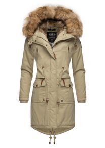 Wintermantel Navahoo "Wintermantel Rosinchen", Damen, Gr. XL, grau (pebble grau), Obermaterial: 100% Baumwolle CO. Obermaterial: Futter: 100% Polyester PES. 100% Polyester PES., M&auml;ntel Wintermantel