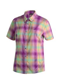 Funktionsbluse Maier Sports "Philina", Damen, Gr. 38, lavendel, 85% Polyester, 15% Viskose, Blusen Funktionsbluse, Damen Bluse, leichte Kurzarmbluse, Blusen-Shirt, Karobluse, Reg Fit