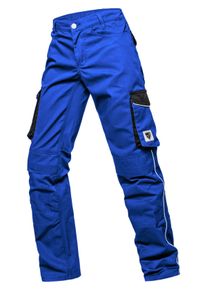 Arbeitsbundhose SHIELD Protect "Protect Bicolor Arbeitshose", Damen, Gr. 54, EURO, blau (kornblau, schwarz), Obermaterial: 65% Polyester PES. 35% Baumwolle CO., Hosen Arbeitsbundhose