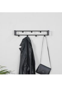 Garderobenhalter SPINDER DESIGN "Rex Garderobenhakenleiste", schwarz, B:60cm H:10cm T:11,5cm, Metall, Garderobenhalter, Garderobenhalter, Metall, Breite 60 cm, 7 Haken